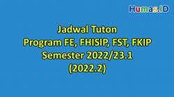 Jadwal Tuton Tutorial Online UT Universitas Terbuka Program FE, FHISIP, FST, FKIP Semester 2022/23.1 (2022.2)