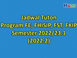Jadwal Tuton Tutorial Online UT Universitas Terbuka Program FE, FHISIP, FST, FKIP Semester 2022/23.1 (2022.2)