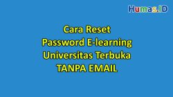Cara Reset Password E-learning UT Universitas Terbuka TANPA EMAIL